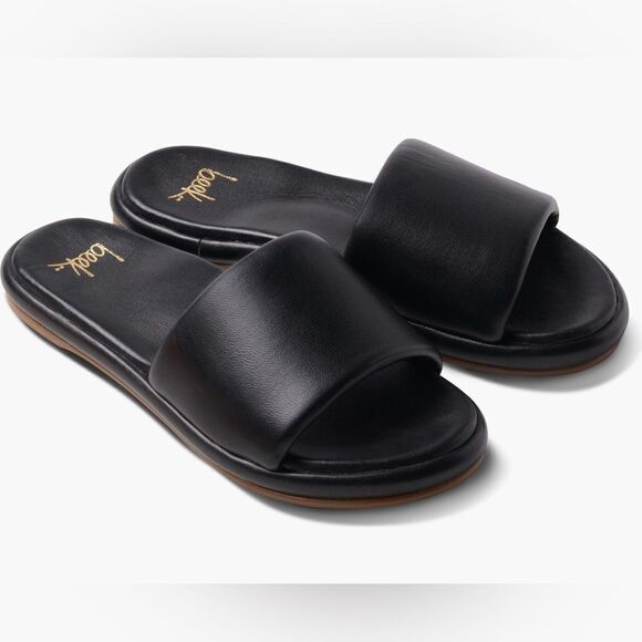 Beek puffbird slide sandal in black size 9 women’s brand new in box - Picture 1 of 3